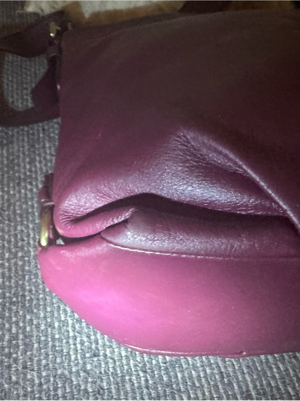 Vintage Coach Burgundy Leather Shoulder Hobo Bag Style F15064 - Picture 10 of 13